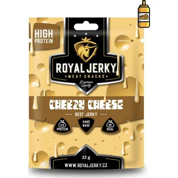 Sušené maso Royal Jerky Hovězí sušené maso CHEEZY CHEESE, 22 g