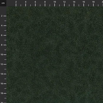 Hoffman 3021-034 Mikropuntíky na zelené vánoční stříbrotisk bavlněná látka