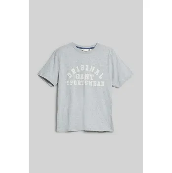 Dívčí tričko TRIČKO GANT ORIGINAL SPORTSWEAR T-SHIRT LIGHT GREY MELANGE