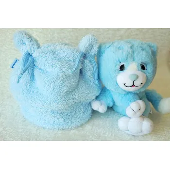 Kojenecká čepice AMÁLKA Chlupatá čepička, světle modrá Velikost: 74-80