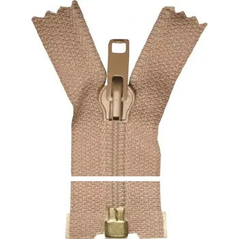 Zip Spirálový zip, dělitelný - 100cm - béžovo-růžový - WICO - BALENÍ 10 ks