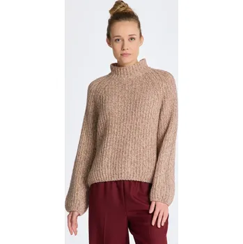 Dámský svetr SVETR GANT MULTICOLOR TEXTURE STAND COLLAR SALMON PINK