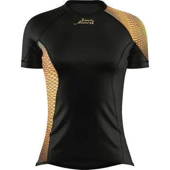 Dámské funkční triko krátký rukáv CROCODILE LADY černá Bamboo Ultra