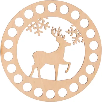 Vánoční dekorace Dřevěné víko na košík - jelen Zvolte variantu: 15 cm