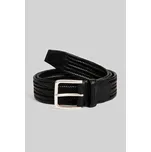OPASEK GANT LEATHER ELASTIC BRAIDED BELT BLACK
