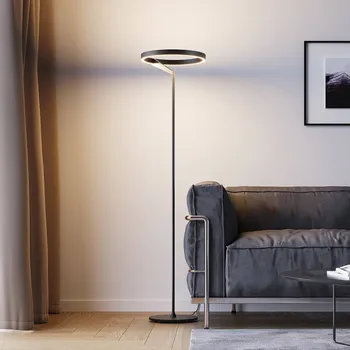Lampička Stojací lampa Molto Luce LED Melli F, černá, hliník, výška 168 cm - Základna - Ø 25 cm, výška 2 cm; výška hlavy 18,1 cm Černá LED 20 W celkem - Doprava zdarma