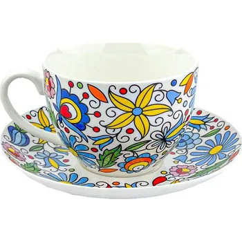 Folkstar Hrnek s podšálkem 220ml v boxu pomněnka