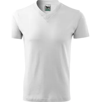 Pánské tričko Malfini Heavy V-neck 160 Unisex triko 102 bílá XXXL