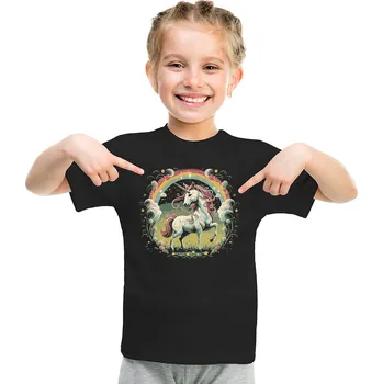 Dívčí tričko STRIKER Dívčí tričko Jednorožec Dětská velikost: 8 let