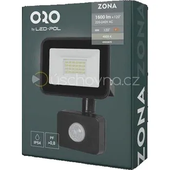 Reflektor LED ORO Zona, 20 W, 1600 lm, NW-B-PIR