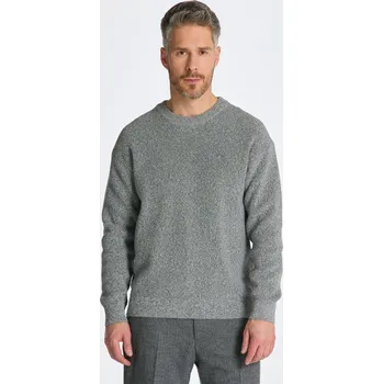 Pánský svetr SVETR GANT TWISTED YARN C-NECK DARK GREY MELANGE