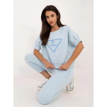 Dámská tepláková souprava s nášivkou světle modrá
