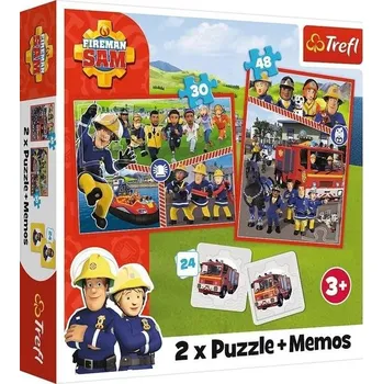 Puzzle TREFL Sada 3v1 Požárník Sam (2x puzzle + pexeso)