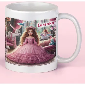 Hrnek se jménem s princeznou - Růžová / Keramický 0,29 l