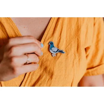 Šperk BeWooden Dřevěná brož - Holub