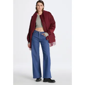 Dámské džíny DŽÍNY GANT WIDE LEG BRIGHT BLUE JEANS MID BLUE