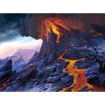 Diamantové malování Diamantové malování/Homfun - Erupce a láva