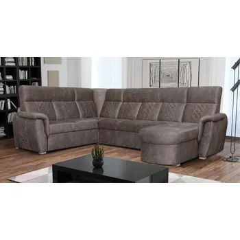 Sedací souprava Rozkládací rohová sedačka BONTON U světle hnědá