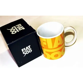 Keramický hrnek Fiat 500 žlutý vintage oficiální produkt