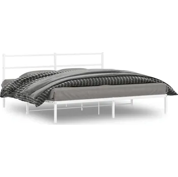 Postel vidaXL Kovový rám postele s čelem 193 x 203 cm [355420] Barva: Bílá