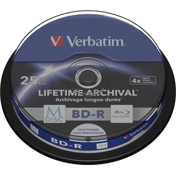 Optické médium Blu-ray disk Verbatim BD-R 25 GB, 10 ks
