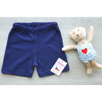 AMÁLKA Bavlněné, tmavě modré kraťasy Velikost: 62-68