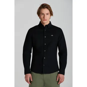 Pánská košile KOŠILE GANT SLIM OXFORD STRETCH SHIRT BLACK