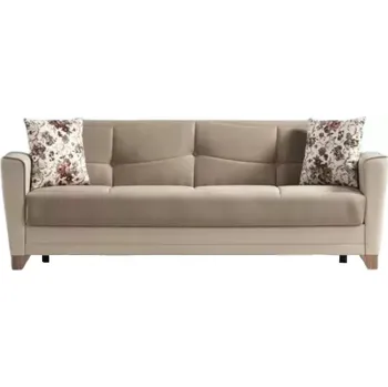 Sedací souprava Rozkládací pohovka Mocca 3R+1+1 Ekokůže bílá/ecem grey