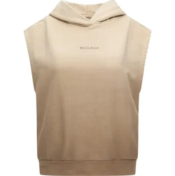 Dámská mikina MIKINA WOOLRICH DIP DYE SLEEVELESS HOODIE LIGHT OAK