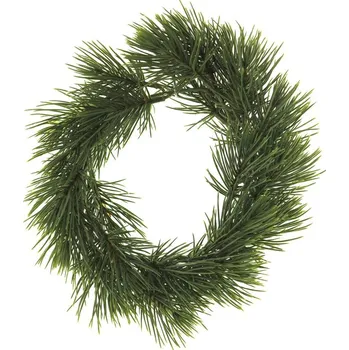 umělá květina Umělý věnec, Borovice jehličí věnec ojíněný zelený průměr 24 cm