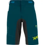 KARPOS Cyklistické kalhoty krátké bez laclu - BALLISTIC EVO - modrá/zelená 2XL