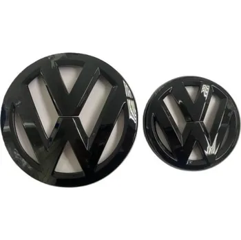 Znak automobilu VW JETTA (2015-2018) přední a zadní znak, logo (13,6cm a 10,2cm) - černá lesklá