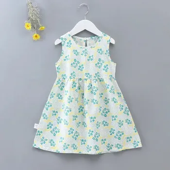 Dívčí šaty Letní šaty s potiskem bez rukávů Velikost: 12-18M, Barva (Varianta): Green floral