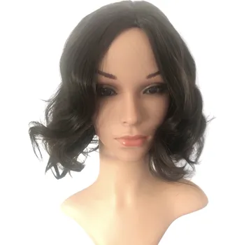 Paruka Alabama - krátká tmavá hnědá vlnitá paruka