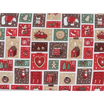 STOF Bavlněná látka Adventní kalendář