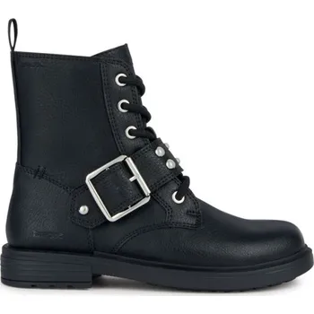 Dívčí obuv Dívčí kotníkové boty Geox J ECLAIR G. D 33 Černá, Stříbrná