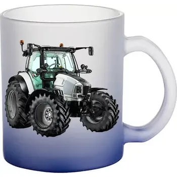 Lamborghini skleněný hrnek traktor (hrneček s traktorem matné sklo )