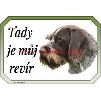 Cedulka fousek, ohař bělouš revír - Bez samolepicí vrstvy