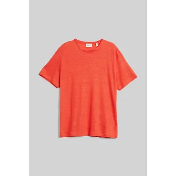 Pánské tričko TRIČKO GANT LINEN SS T-SHIRT BURNT ORANGE