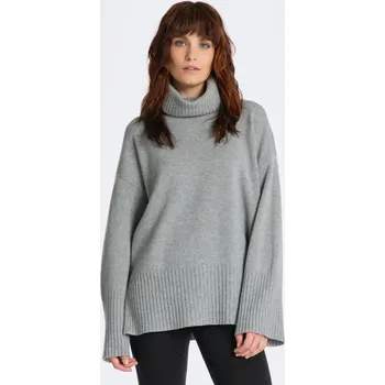 Dámský svetr ROLÁK GANT D1. LOUNGE ROLLNECK SWEATER GREY MELANGE