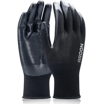 Pracovní rukavice ARDON Máčené rukavice ARDON®LITE TOUCH OIL Barva: Černá, Velikost: 10-SPE