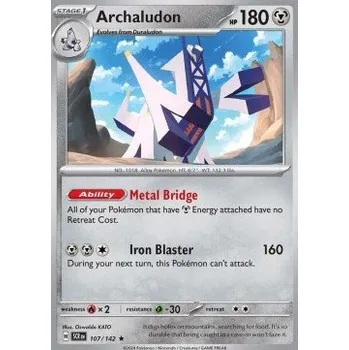 Karetní hra Pokémon SCR 107/142 Archaludon - Stellar Crown Stav: Near Mint, Verze: REVERSE HOLO