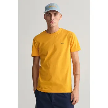 Pánské tričko TRIČKO GANT CONTRAST LOGO SS T-SHIRT MEDAL YELLOW