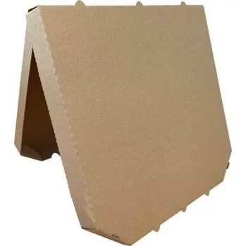 Jednorázové nádobí pizza krabice 300x300x30 mm, hnědá bez potisku, zkosené hrany (100 ks/balení)