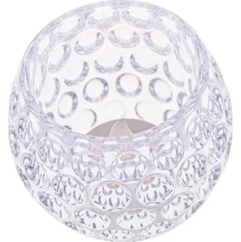 Svícen Plast svícen s led svíčkou 6,5x7 cm - 0022