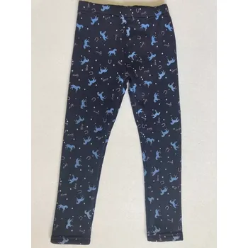 Dívčí legíny Dívčí zateplené legíny Topo in Fashion tmavě modré koníci modré