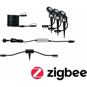 Bodové svítidlo PAULMANN Plug & Shine set Smart Home Zigbee 3.0 LED bodové zahradní světlo Sting IP67 3000K 3x6W 75VA antracit
