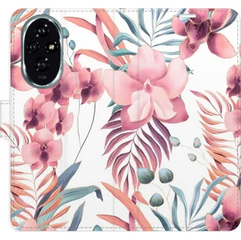 Pouzdro na mobilní telefon Flipové pouzdro iSaprio - Pink Flowers 02 - Honor 200