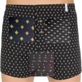 Trenýrky 3 Pack Pánské trenýrky Molvy 100% Bavlna - mix Tmavý XXL