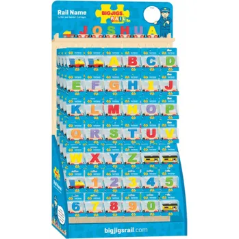 Vláček a vláčkodráha Bigjigs Rail Displej vagónků s písmenky